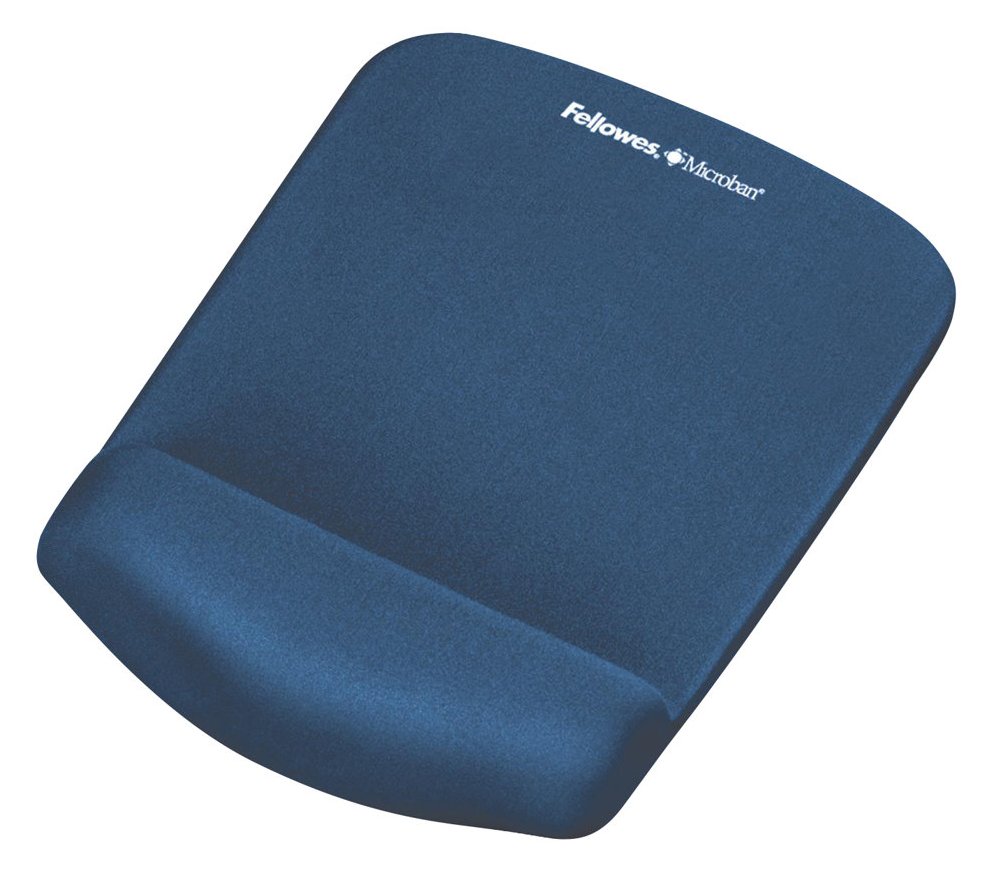 Fellowes PlushTouch - Mauspad mit Handgelenkpolsterkissen - Blau