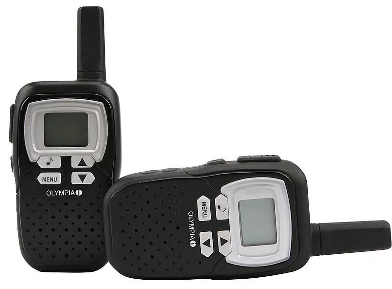 Olympia 1208 - Tragbar - Zwei-Wege Funkgerät - PMR - 446.00625 - 446.09375 MHz - 8 Kanäle - Schwarz (Packung mit 2), Ansicht 2