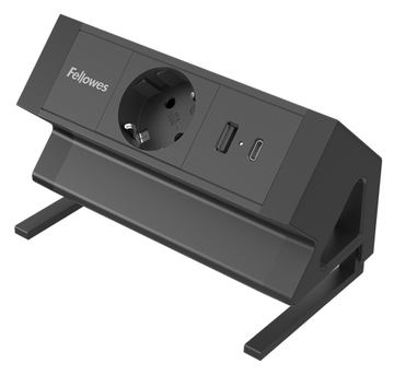 Fellowes Strommodul Schreibtisch 1xSteckdose USB-A USB-C sch von LumaTech