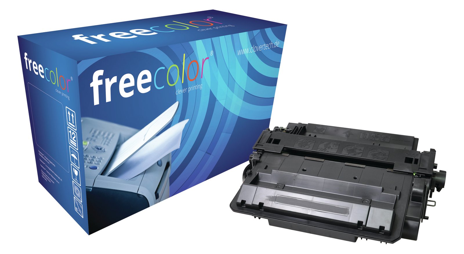 freecolor 500 g - Schwarz - kompatibel - Tonerpatrone (Alternative zu: HP 55X)