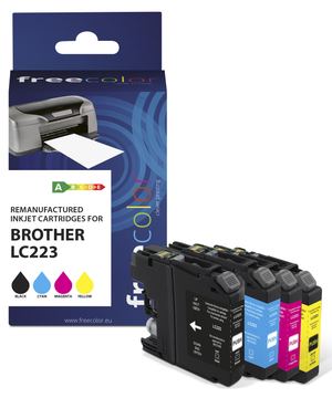 freecolor Patrone Brother LC223 Multiplack BK/C/M/Y remanufactured - Wiederaufbereitet - Kompatibel von LumaTech