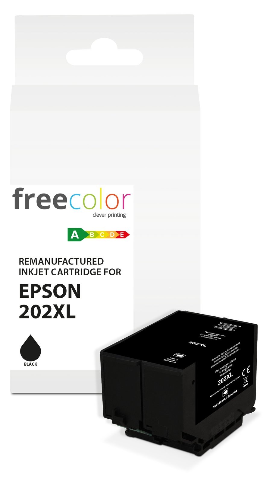 freecolor Patrone Epson 202XL black remanufactured - Wiederaufbereitet - Tintenpatrone