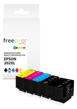 freecolor Patrone Epson 202XL Multipack BK/C/M/Y/Black photo remanufactured - Wiederaufbereitet - Tintenpatrone von LumaTech