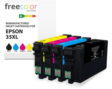 freecolor Patrone Epson 35XL Multipack BK/C/M/C+3x25ml remanufactured - Wiederaufbereitet - Tintenpatrone von LumaTech