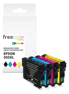 freecolor Patrone Epson 503XL Multipack BK/C/M/Y+3x11ml remanufactured - Wiederaufbereitet - Tintenpatrone von LumaTech