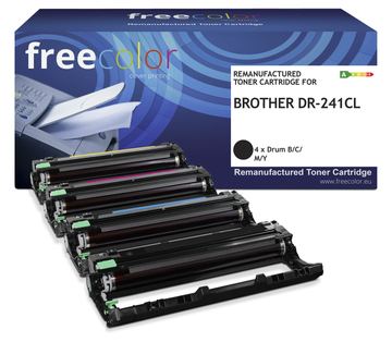 freecolor Toner Brother DR-241CL Drum Kit BK/C/M/Y 15000 Sei remanufactured - Kompatibel - Wiederaufbereitet von LumaTech