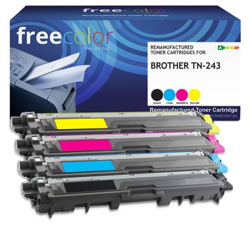 freecolor Toner Brother TN-243 B/C/M/Y remanufactured - Wiederaufbereitet - Kompatibel von LumaTech