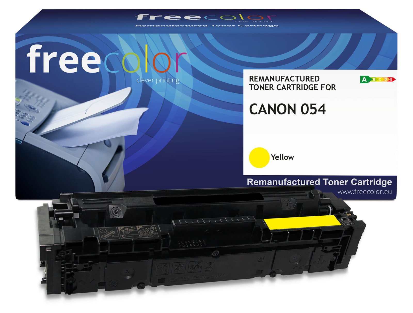 freecolor Toner Canon 054 3021C002 yellow remanufactured - Wiederaufbereitet - Kompatibel