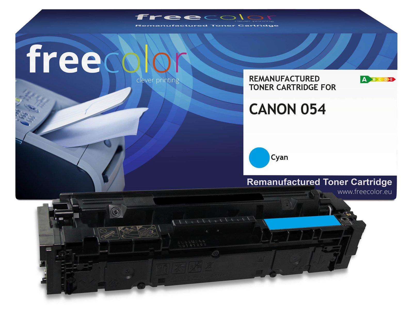 freecolor Toner Canon 054 3023C002 cyan - Wiederaufbereitet - Kompatibel