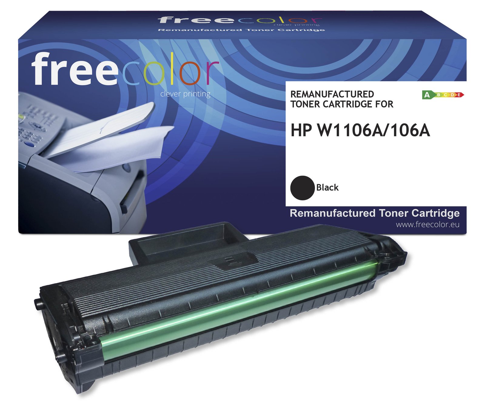 freecolor Toner HP 106A W1106A black remanufactured - Wiederaufbereitet - Kompatibel