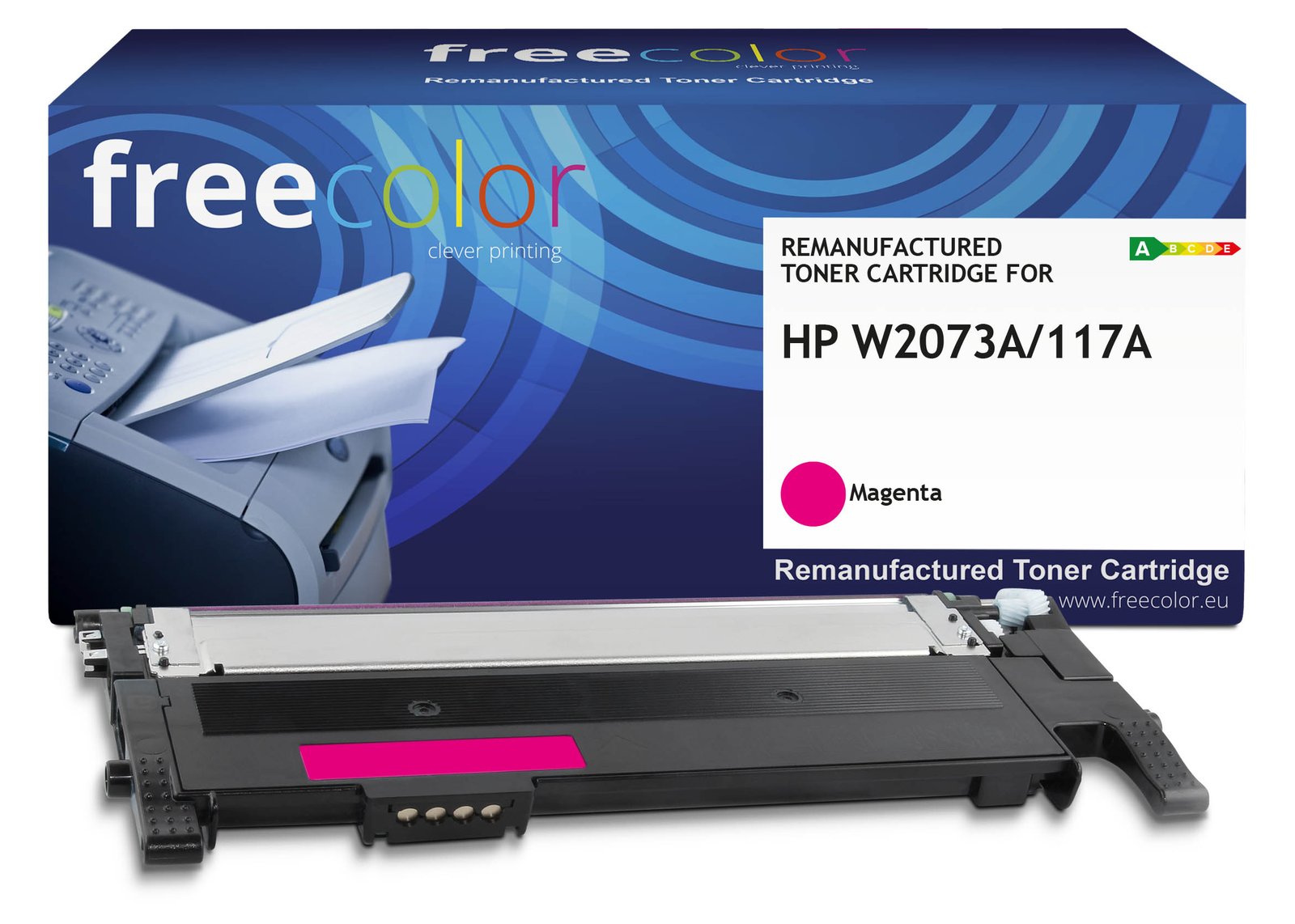 freecolor Toner HP 117A W2073A magenta remanufactured - Wiederaufbereitet - Kompatibel