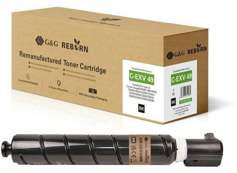 G&G | Ninestar Reborn-Toner kompatibel mit Canon C-EXV 49 8524B002 B - Kompatibel - Tonereinheit