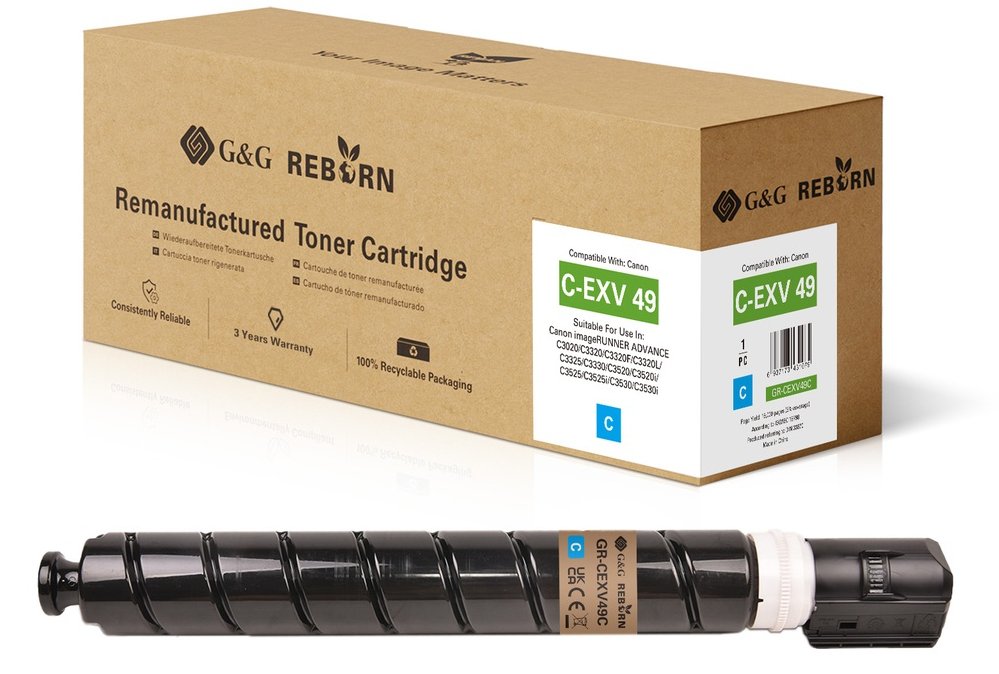 G&G | Ninestar Reborn-Toner kompatibel mit Canon C-EXV 49 8525B002 C - Kompatibel - Tonereinheit