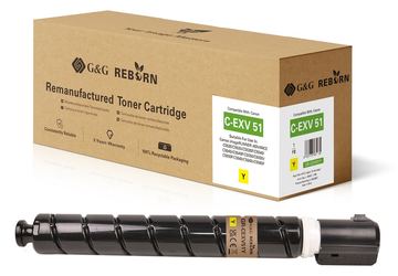 G&G | Ninestar Reborn-Toner kompatibel mit Canon C-EXV 51 0484C002 Y - Kompatibel - Tonereinheit von LumaTech