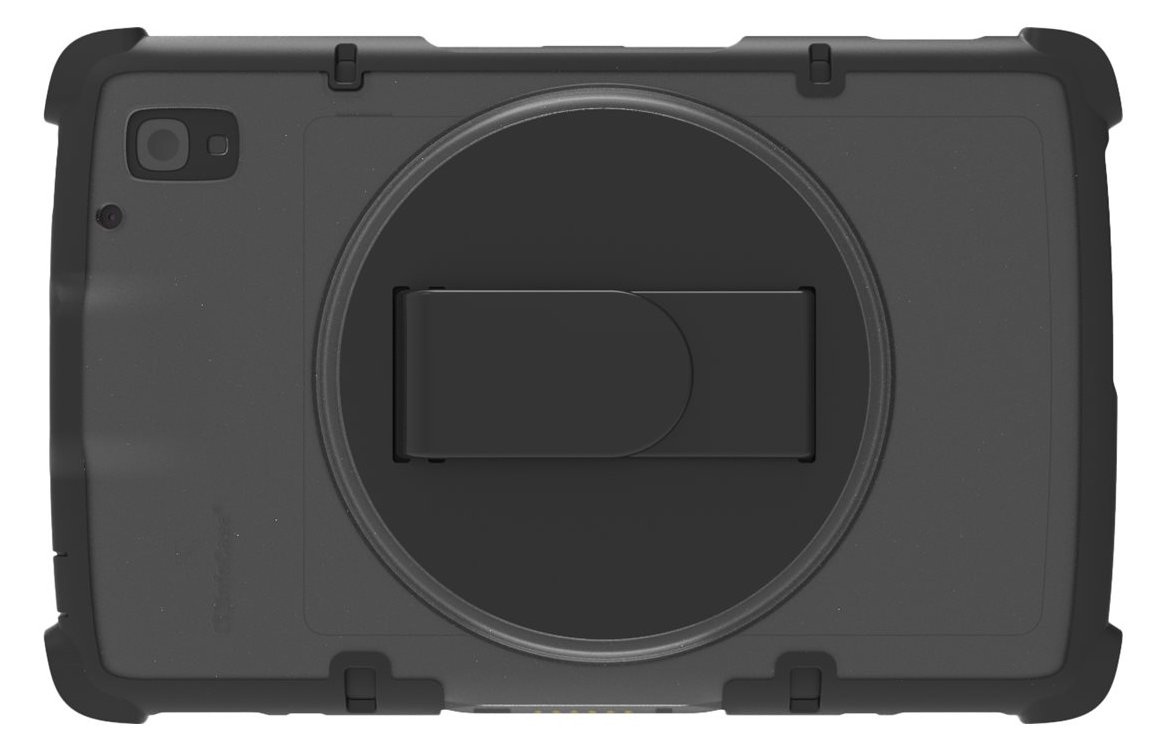 Gamber-Johnson InfoCase - Hintere Abdeckung für Tablet - widerstandsfähig - mit drehbarem Handriemen - Polycarbonat, TPU
