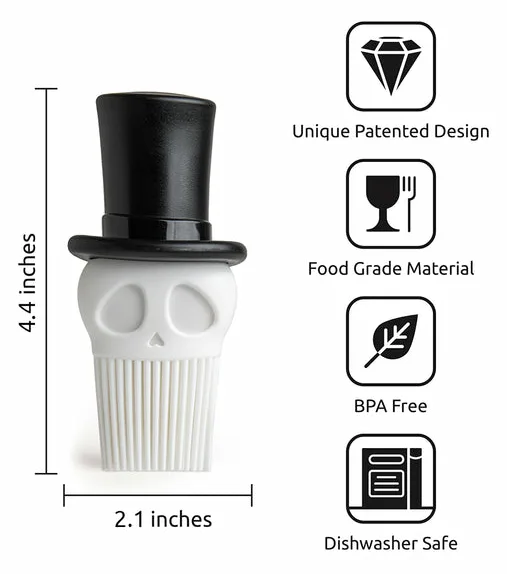 Ototo Design Skull Brush Küchenpinsel Silikon, Ansicht 4