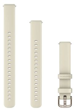 Garmin Ersatzarmband 14mm Silikon für Lily 2 coconut/cream gold von LumaTech