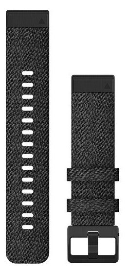 Garmin QuickFit - Uhrarmband für Smartwatch - Heathered Black, black hardware