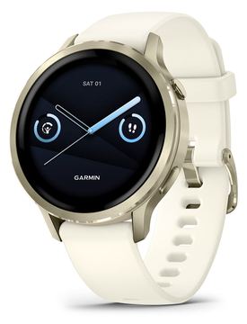 Garmin Venu 4 - 41 mm - lunar gold - intelligente Uhr mit Band - Silikon - Handgelenk: 110-175 mm - Anzeige: 1.2 von LumaTech