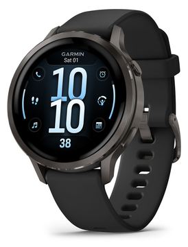 Garmin Venu 4 - 41 mm - Schiefer - intelligente Uhr mit Band - Silikon - schwarz - Handgelenk: 110-175 mm - 1.2 von LumaTech