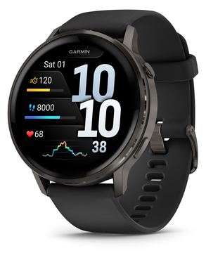 Garmin Venu 4 - 45 mm - Schiefer - intelligente Uhr mit Band - Silikon - schwarz - Handgelenk: 135-200 mm - 1.4 von LumaTech