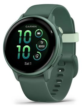 Garmin vívoactive 6 - 42 mm - metallisches Jaspargrün - Silikon - Handgelenkgröße: 125-190 mm - Anzeige: 1.2 von LumaTech