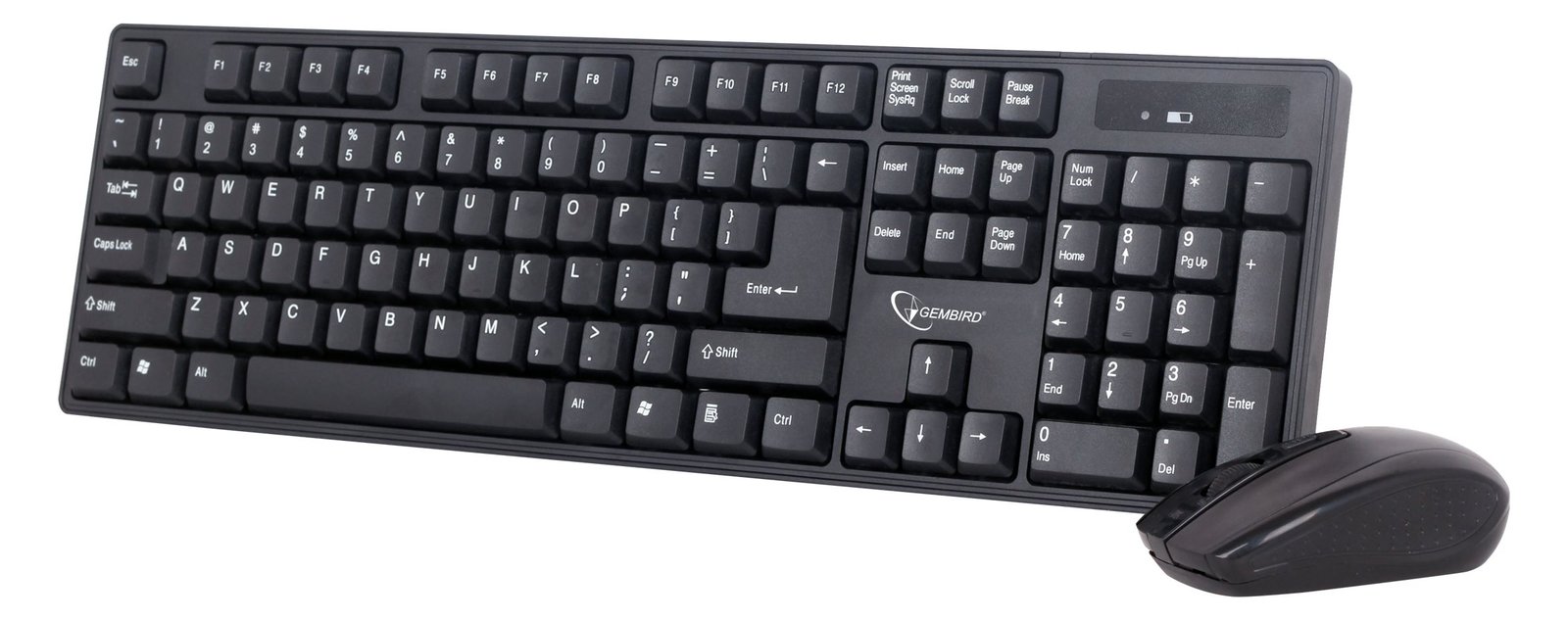 Gembird KBS-W-01 - Tastatur-und-Maus-Set - kabellos - TL: US, QWERTY