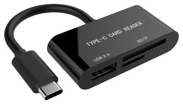 Gembird Kompakter USB Typ C SDXC Combo Card schwarz - Card-Reader - Extended Capacity SD (SDXC) von LumaTech