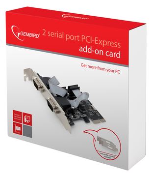 Gembird SPC-22 - PCIe - Seriell - Niedriges Profil - PCIe 1.1 - RS-232 - Schwarz von LumaTech