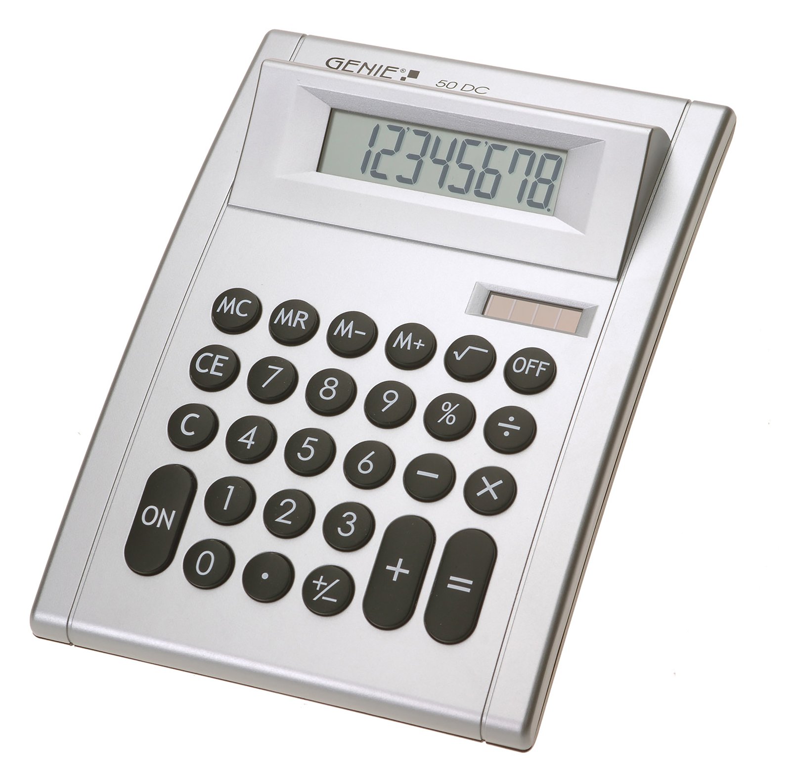 Genie 50 DC - Desktop - Display-Rechner - 8 Ziffern - 1 Zeilen - Batterie/Solar - Silber