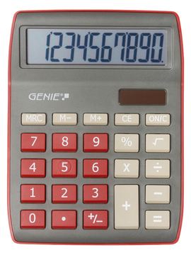 Genie 840 DR - Desktop - Display-Rechner - 10 Ziffern - Display klappbar - Batterie/Solar - Rot von LumaTech