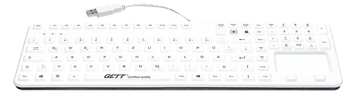 GETT CleanType Prime Panel+ - Tastatur - mit Touchpad - TL: Deutsch, QWERTZ