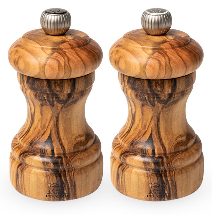 Peugeot Saveurs Bistro Pfeffer- und Salzmühle 10 cm Duo Olivenholz