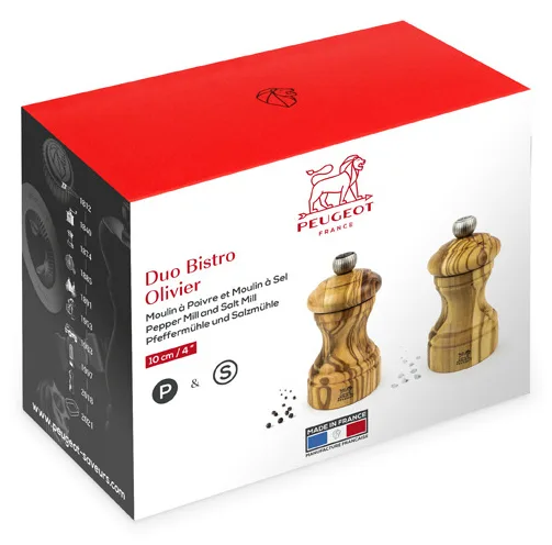 Peugeot Saveurs Bistro Pfeffer- und Salzmühle 10 cm Duo Olivenholz, Ansicht 2