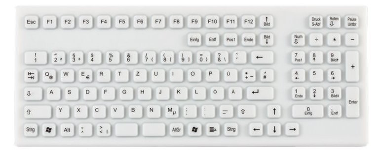 GETT TKG-106-IP68-WHITE - Tastatur - USB - TL: Deutsch, QWERTZ