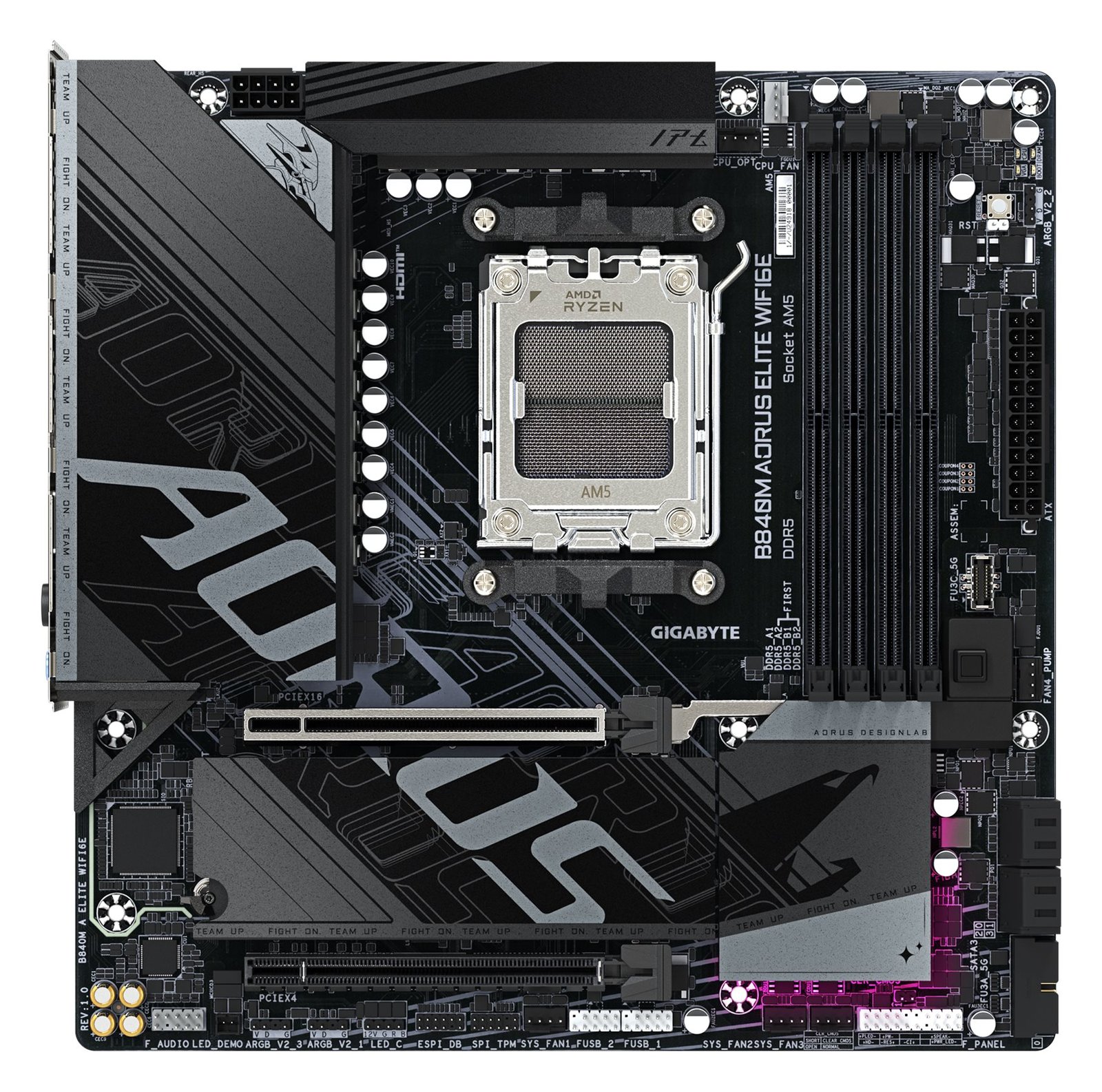 Gigabyte AORUS B840M ELITE WIFI6E - Motherboard - micro ATX - Socket AM5 - AMD B840 Chipsatz - USB 3.2 Gen 2…