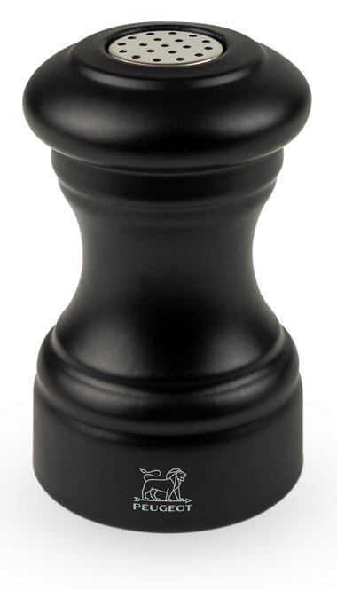 Peugeot Saveurs BISTRO Salzstreuer Buchenholz schwarz matt 9 cm
