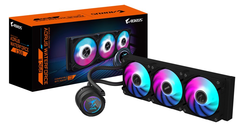 Gigabyte AORUS WATERFORCE II 360 - Prozessor-Flüssigkeitskühlsystem - (für: AM4, LGA1200, LGA1700, AM5, LGA115x Socket)