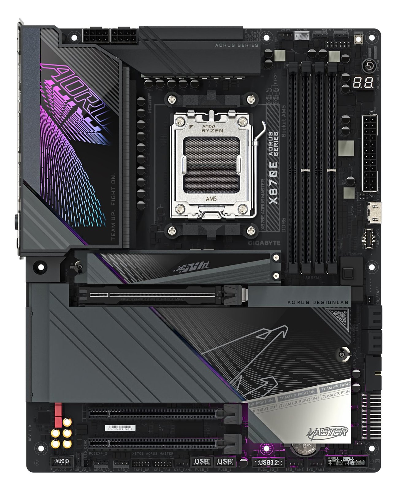 Gigabyte AORUS X870E MASTER - Motherboard - ATX - Socket AM5 - AMD X870E Chipsatz - USB-C 3.2 Gen 2x2, USB4