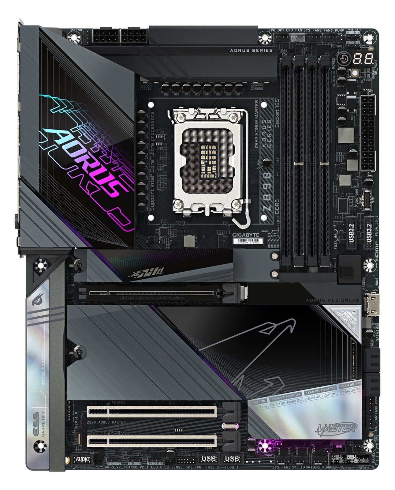 Gigabyte AORUS Z890 MASTER - Motherboard - ATX - LGA1851-Sockel - Z890 Chipsatz - USB-C 3.2 Gen 2x2, USB 3.2 Gen 1