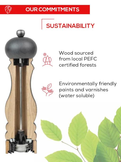 Peugeot Saveurs BOREAL Pfeffermühle 21cm ROCK GREY, Ansicht 4