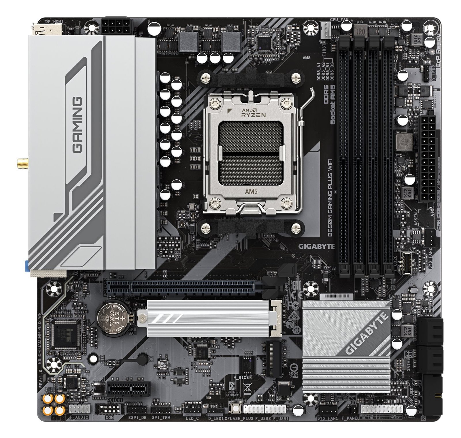 Gigabyte B650M Gaming Plus WF B650 AM5 mATX DDR5 - AMD Sockel AM5 (Ryzen Zen4) - Micro/Mini/Flex-ATX