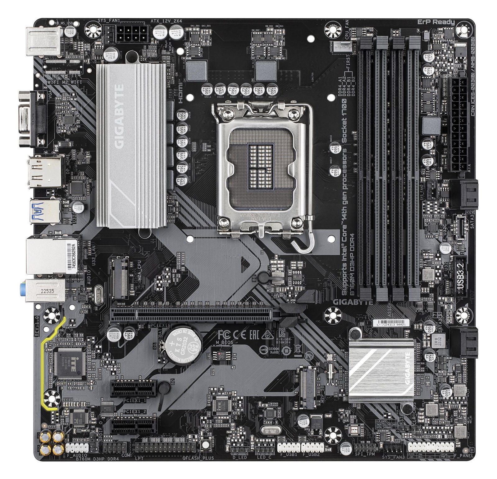 Gigabyte B760M D3Hp DDR4 - Motherboard - micro ATX - LGA1700-Sockel - B760 Chipsatz - USB 3.2 Gen 1