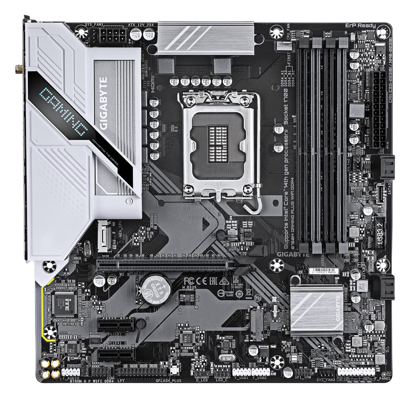 Gigabyte B760M GAMING PLUS WIFI DDR4 - Motherboard - micro ATX - LGA1700-Sockel - B760 Chipsatz - USB-C 3.2 Gen 1