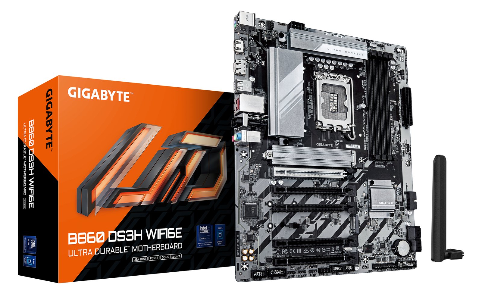 Gigabyte B860 DS3H WIFI6E - Motherboard - ATX - LGA1851-Sockel - B860 Chipsatz - Onboard-Grafik (CPU erforderlich)