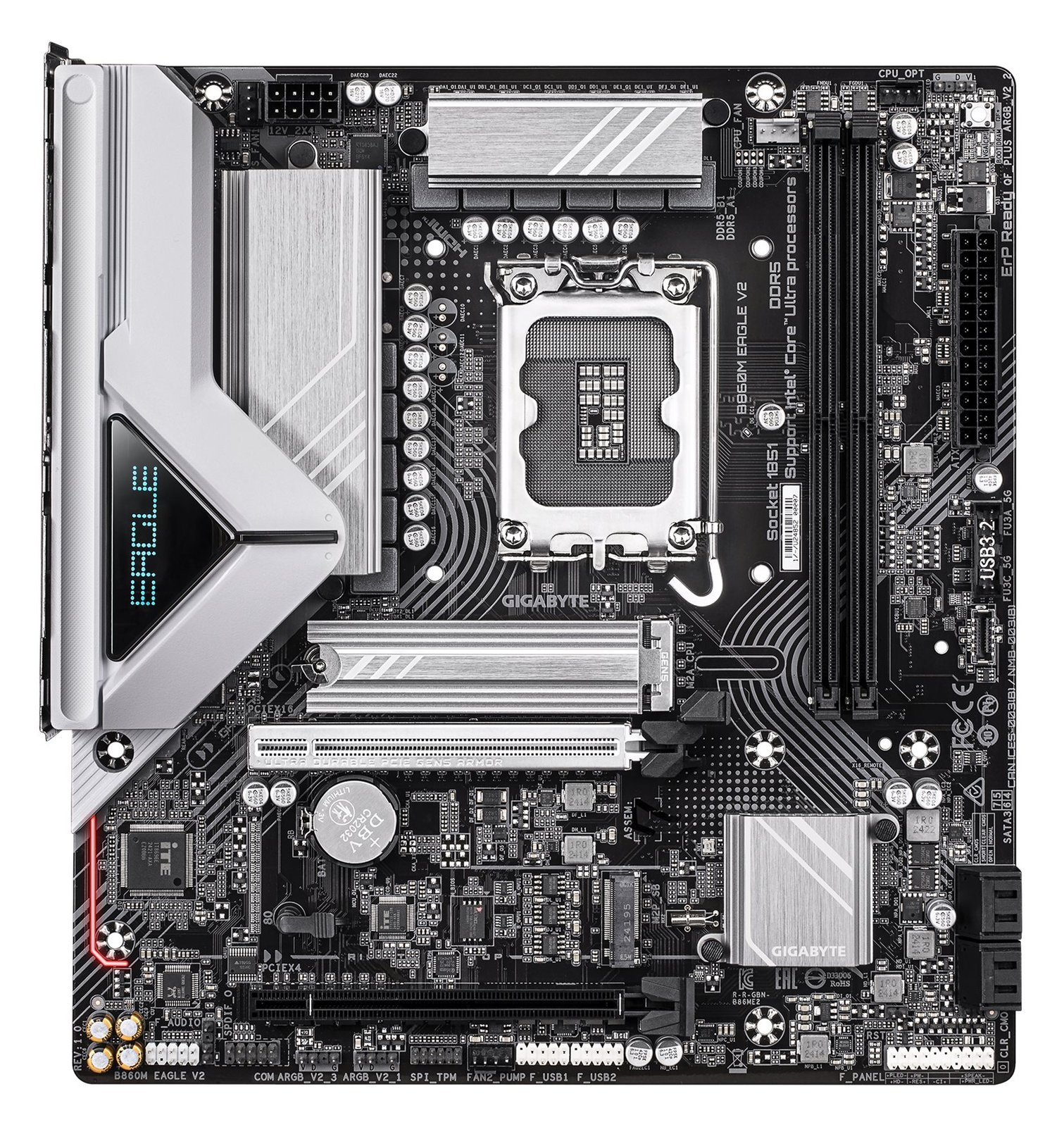 Gigabyte B860M EAGLE V2 - Motherboard - micro ATX - LGA1851-Sockel - B860 Chipsatz - USB 3.2 Gen 1, USB-C 3.2 Gen 1