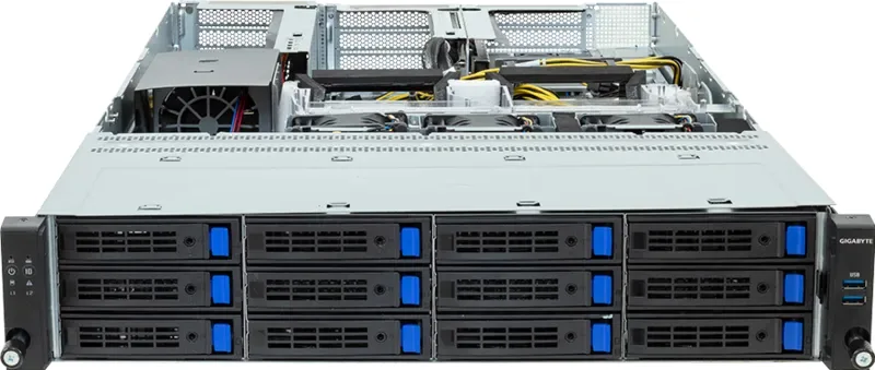 Gigabyte Barebone R243-EG0-AAL1 Rack Server 2U Single Sockel SP6 6NR243EG0DR000AAL1 - Rack Server - 2U, Ansicht 3
