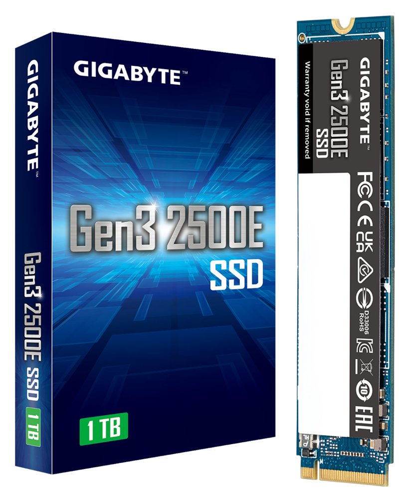 Gigabyte Gen3 2500E - SSD - 1 TB - intern - M.2 2280 - PCIe 3.0 x4 (NVMe)