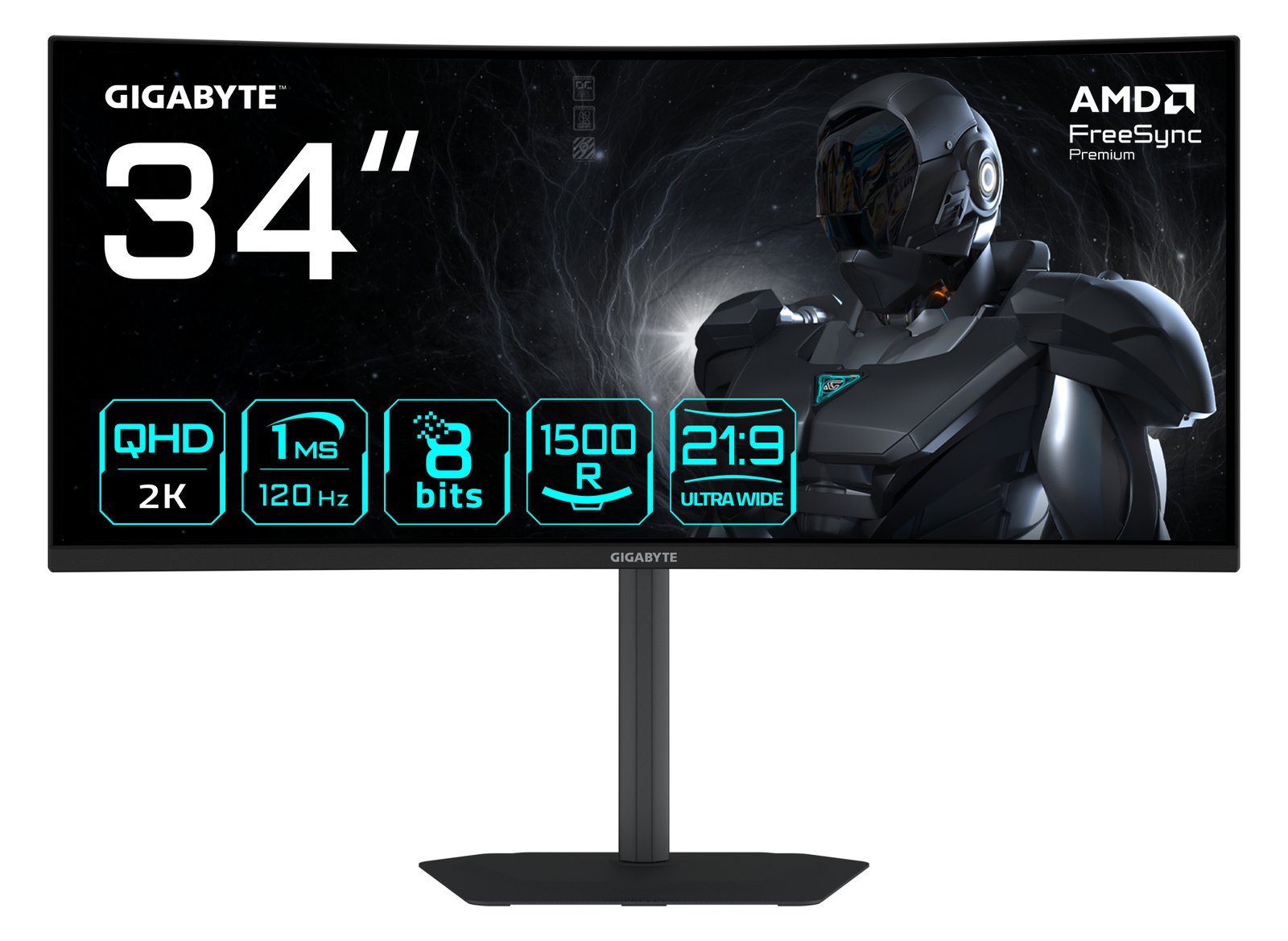 Gigabyte GS34WQCA - LED-Monitor - gebogen - 86.4 cm (34)