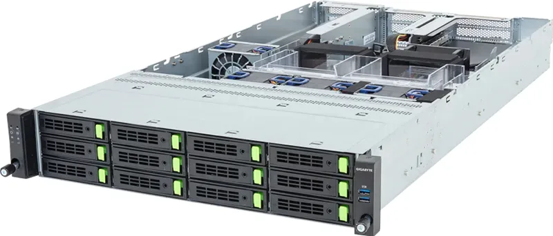 Gigabyte R263-ZG0 AMD EPYC 9005/9004 12x3.5/2.5 2x2700W - Server - Server - AMD EPYC, Ansicht 2